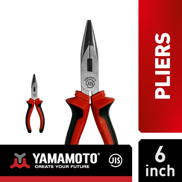 YAMAMOTO Long Nose Pliers size 6inch (N-R)