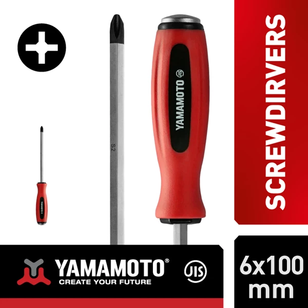 YAMAMOTO GO-THRU Screwdrivers size PH2x100mm (Ø6mm)