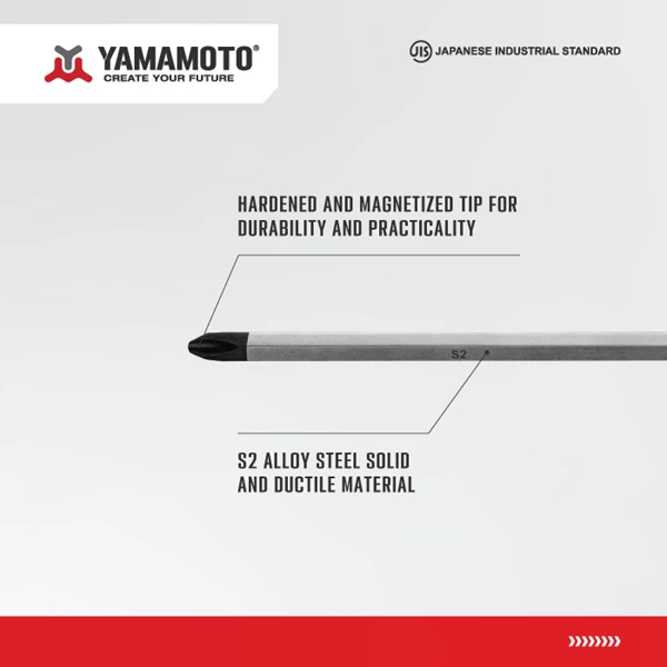 YAMAMOTO GO-THRU Screwdrivers size PH2x150mm (Ø6mm)