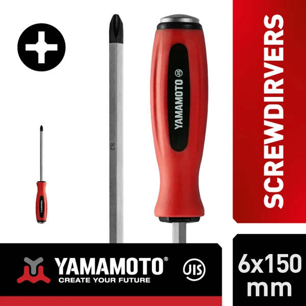 YAMAMOTO GO-THRU Screwdrivers size PH2x150mm (Ø6mm)