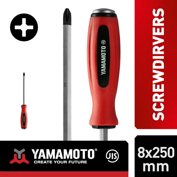 YAMAMOTO GO-THRU Screwdrivers size PH3x250mm (Ø8mm)