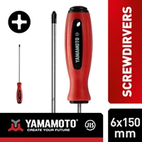 YAMAMOTO TPR Screwdrivers size PH2x150mm (Ø6mm)