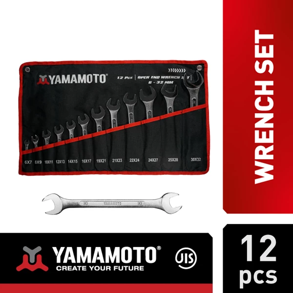YAMAMOTO Set Open End Wrench 12 pcs (6-32mm)